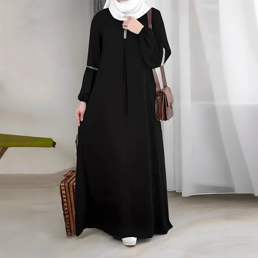 Abaya Middle East Sutter Arab Fashion Long Sleeve Abaya Dress Casual Sequin Sun Dress Clothing