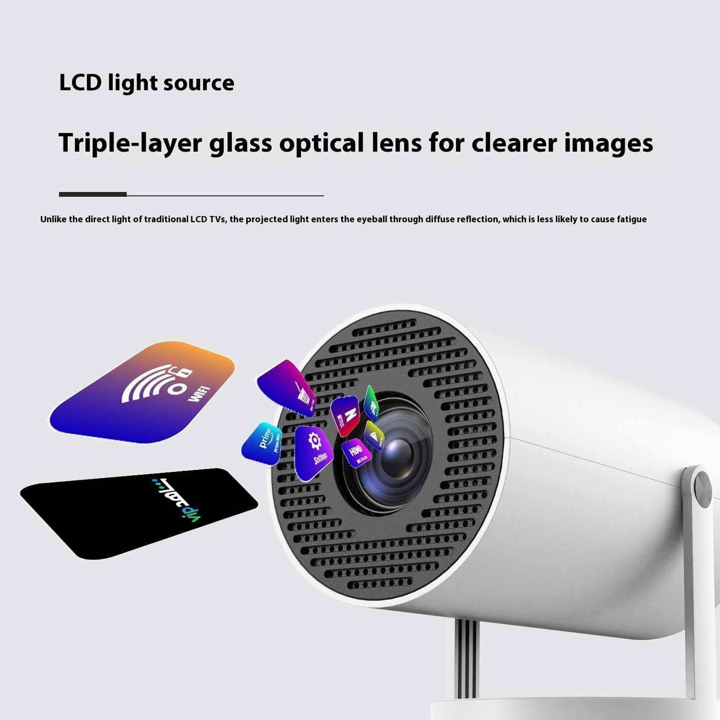 Portable Projector | Hy300pro Projector  | Home 4K Portable LCD Ultra High Definition