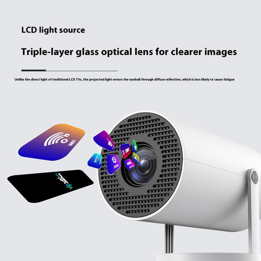 Portable Projector | Hy300pro Projector  | Home 4K Portable LCD Ultra High Definition