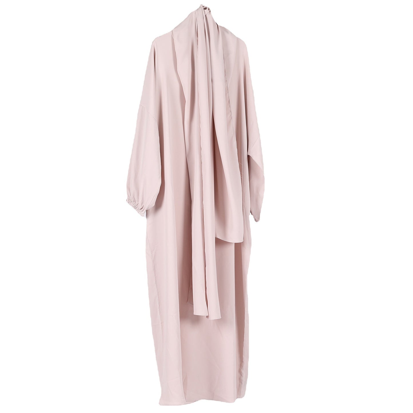 Cross-border Women's Clothing Malaysia Dubai Earth Ear Clothing Its Solid Color Turban Robe Plus Size Dress FY124713