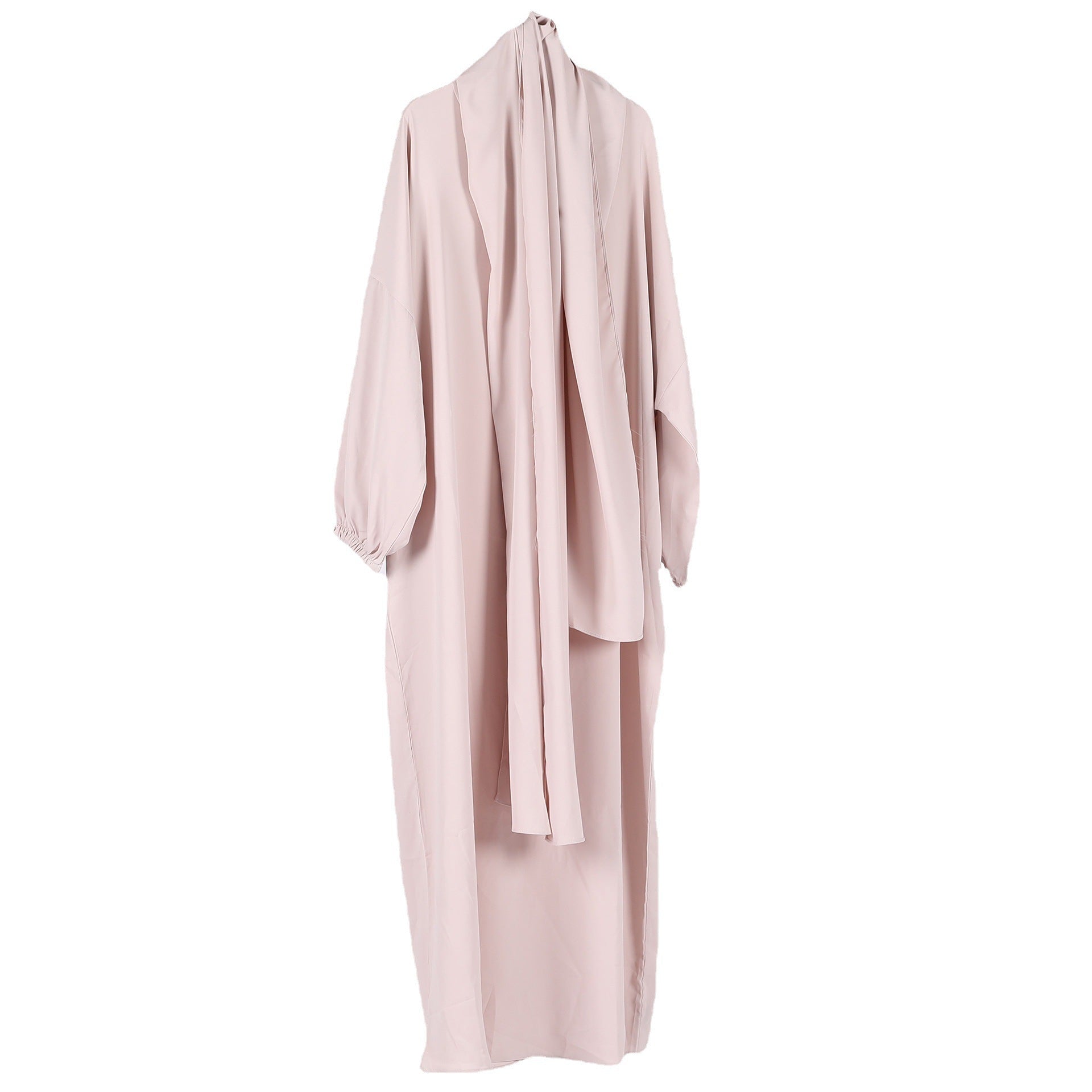 Cross-border Women's Clothing Malaysia Dubai Earth Ear Clothing Its Solid Color Turban Robe Plus Size Dress FY124713