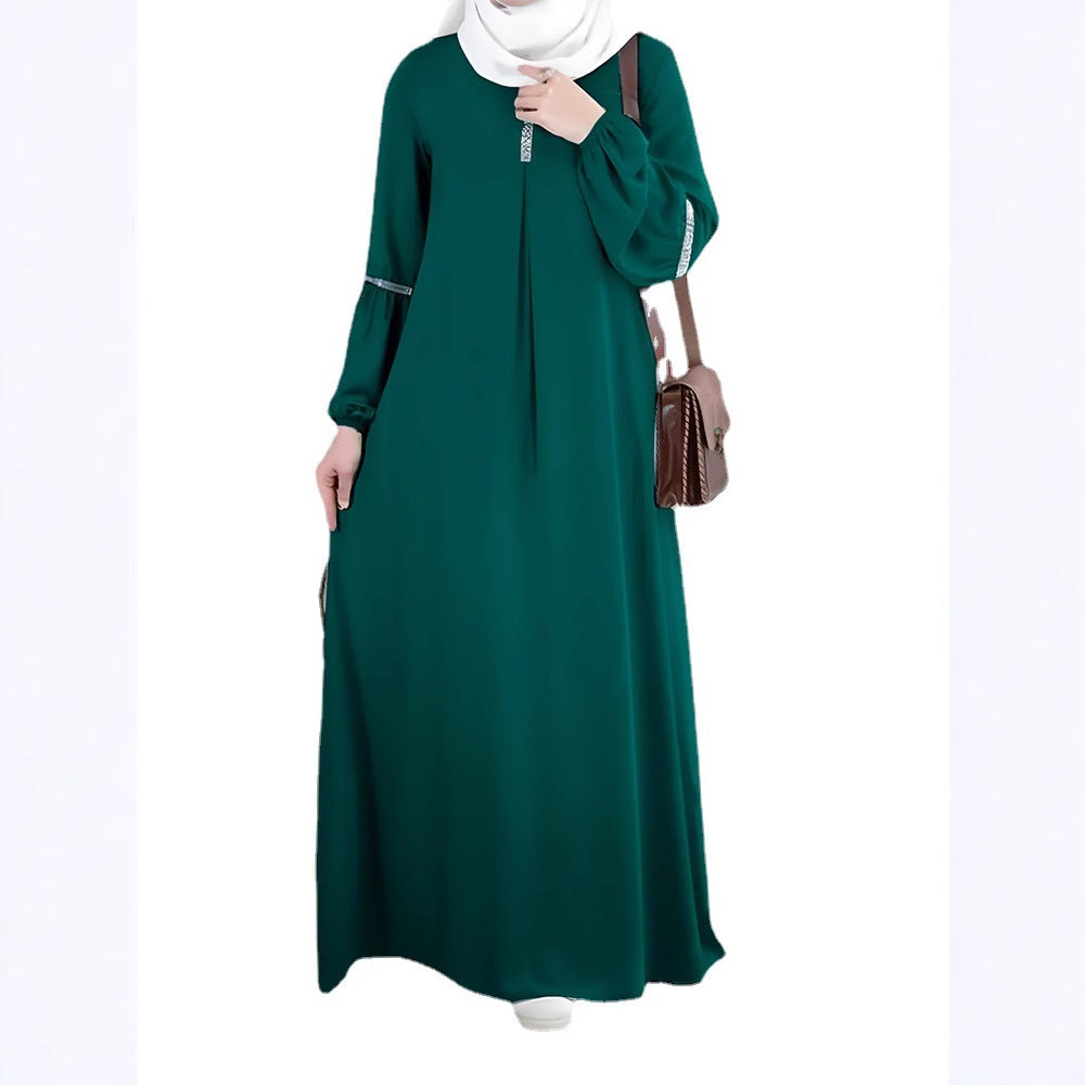 Abaya Middle East Sutter Arab Fashion Long Sleeve Abaya Dress Casual Sequin Sun Dress Clothing