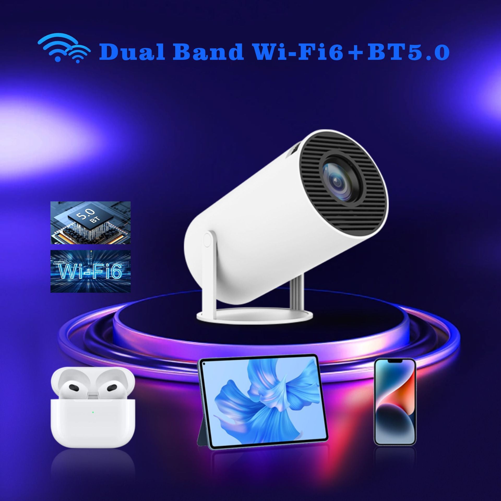 Portable Projector | Hy300pro Projector  | Home 4K Portable LCD Ultra High Definition